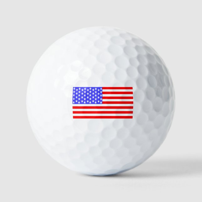 Pelotas De Golf USA Flag (Anverso)