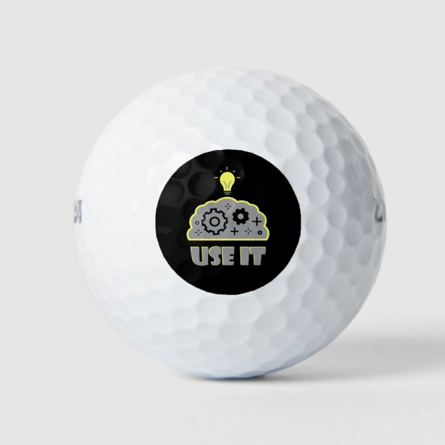 Pelotas De Golf Usa tu cerebro (Anverso)