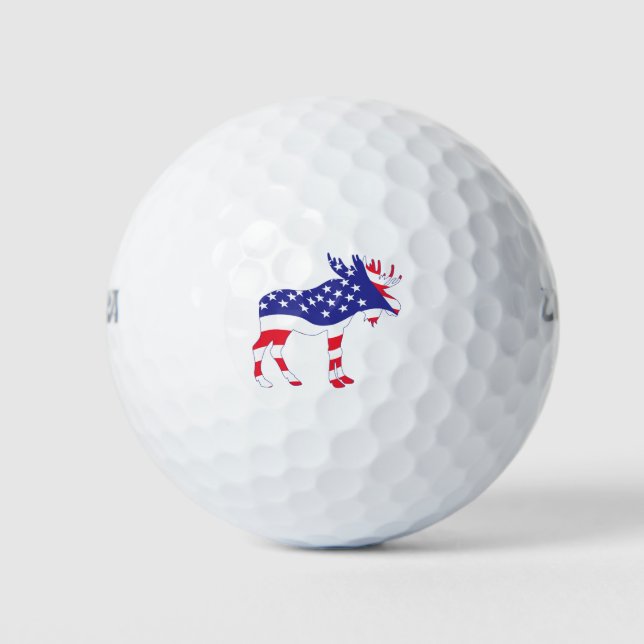 Pelotas De Golf USAFlag—MOOSE (Anverso)