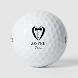 Pelotas De Golf Usher Black Tuxedo With Bow Tie