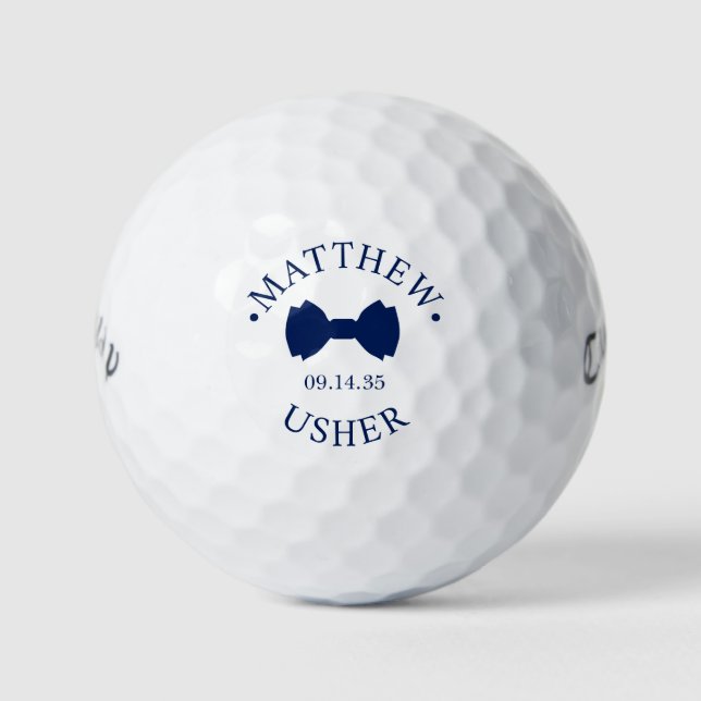 Pelotas De Golf Usher Blue Bow Tie (Anverso)