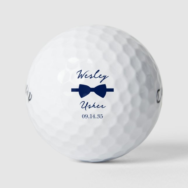 Pelotas De Golf Usher Blue Bow Tie (Anverso)