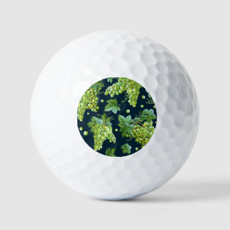 Pelotas De Golf Uva verde: Patrón oscuro de acuarela
