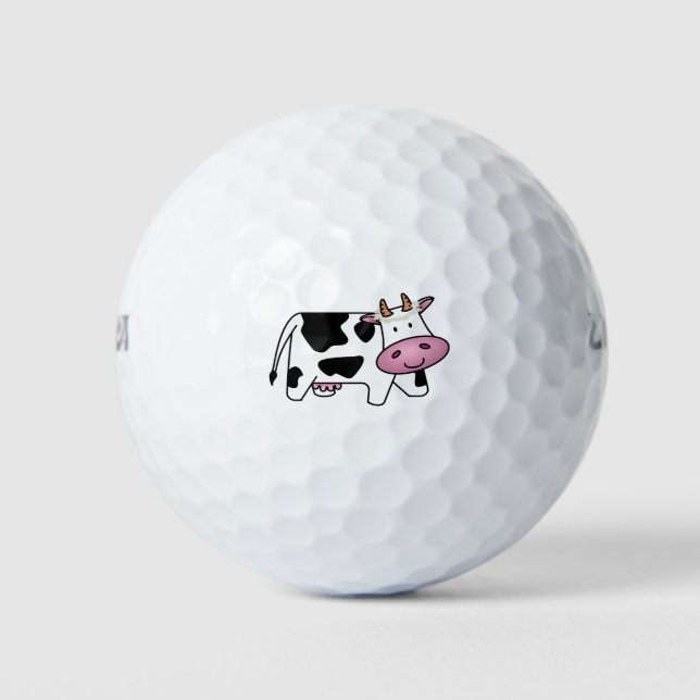 Pelotas De Golf Vaca de pie con maricas (Anverso)