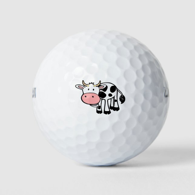 Pelotas De Golf Vaca sonriente con maricas (Anverso)