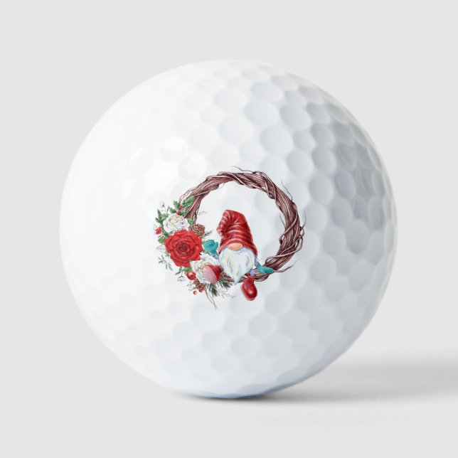 Pelotas De Golf Vacaciones de los Navidades de Gnome de los Navida (Anverso)