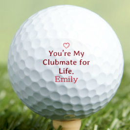 Pelotas De Golf Valentina personalizada 'Clubmate for Life' para e