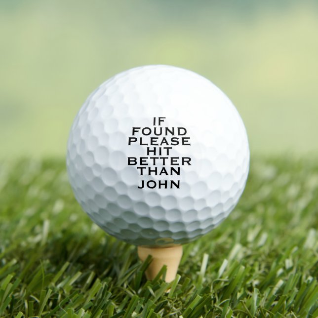 Pelotas De Golf Valentine Funny If Found Please Hit Golf Balls (Camiseta in situ)