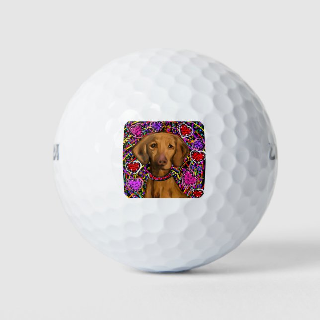 Pelotas De Golf Valentine Vizsla (Anverso)