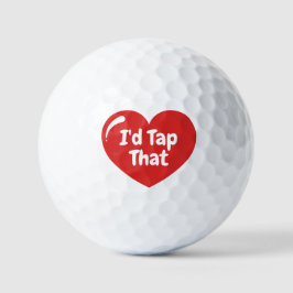 Pelotas De Golf Valentines Day Golfer For Him Men Husband Heart