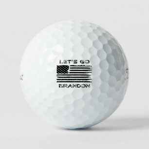 Pelotas De Golf Vamos a Brandon Biden gracioso canto bandera con p