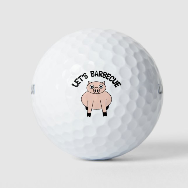 Pelotas De Golf Vamos a la barbacoa (Anverso)