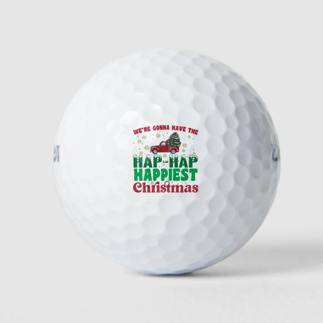 Pelotas De Golf Vamos A Tener Los Navidades Más Felices Del Hap. (Anverso)