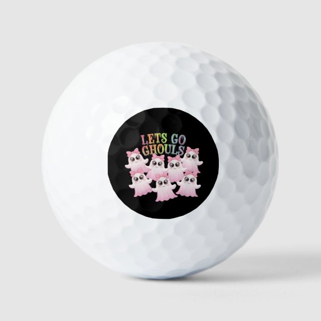 Pelotas De Golf Vamos Ghouls - Diseño de Halloween divertido y lin (Anverso)