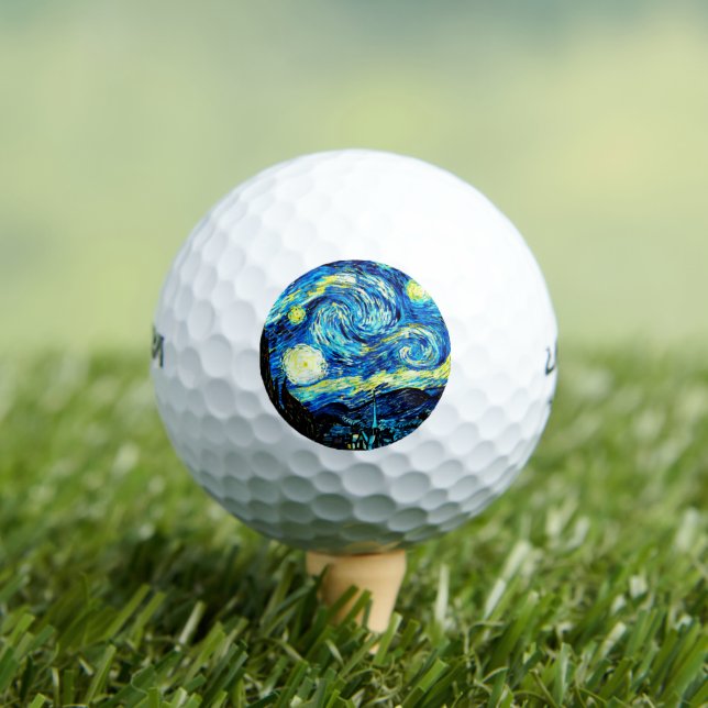 Pelotas De Golf Van Gogh - Noche Starry (Camiseta in situ)