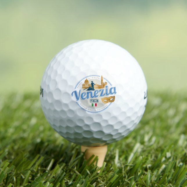 Pelotas De Golf Venecia con la cosecha del carnaval de Italia gond (Camiseta in situ)