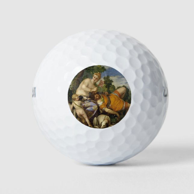 Pelotas De Golf Venus y Adonis (por Paolo Veronese) (Anverso)