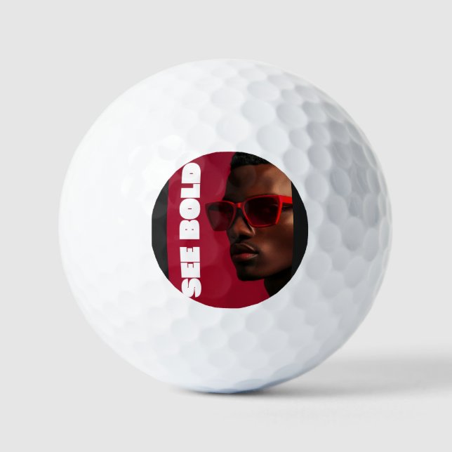 Pelotas De Golf Ver Negrita (Anverso)