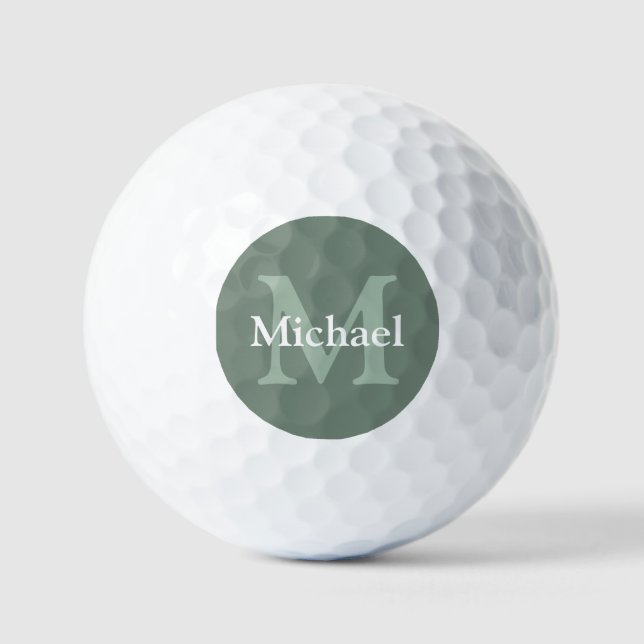 Pelotas De Golf Verde sabio personalizado (Anverso)