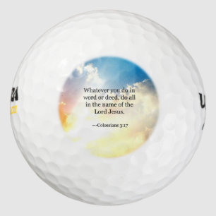 Pelotas De Golf Verso de la Biblia - Colossianos 3:17
