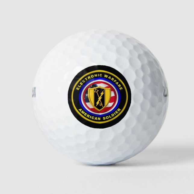 Pelotas De Golf Veterano de guerra electrónica del ejército orgull (Anverso)