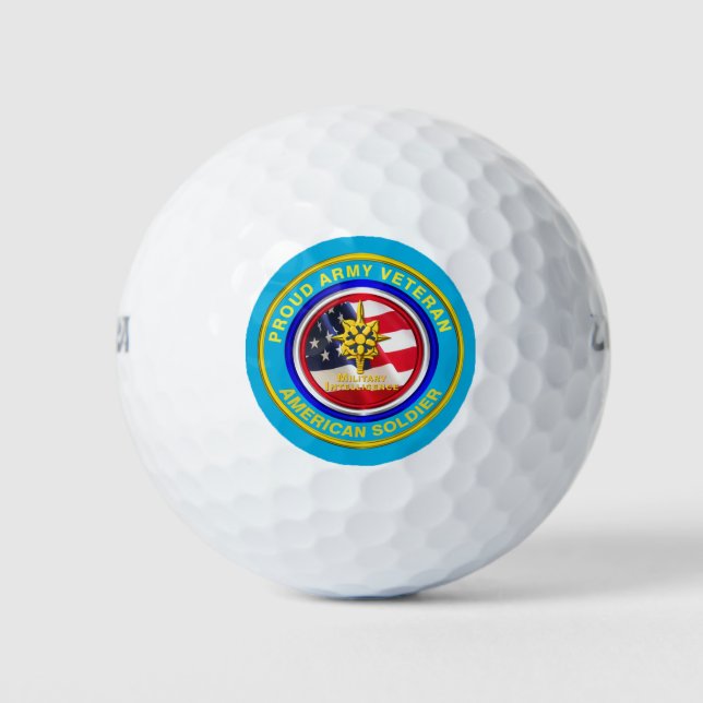 Pelotas De Golf Veterano de Inteligencia Militar (Anverso)