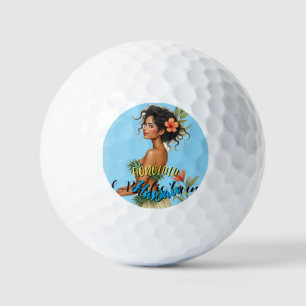 Pelotas De Golf Viaje de estilo vintage en Hawái Honolulu Hula Chi