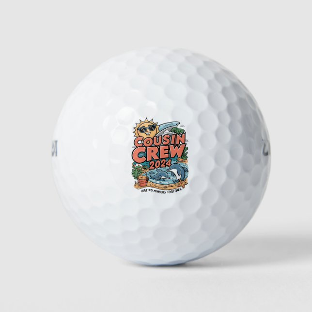 Pelotas De Golf Viaje de la familia Summer Vacation Beach 2024 (Anverso)