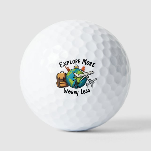 Pelotas De Golf Viaje Más Ver Más Sentirse Vivo (Anverso)