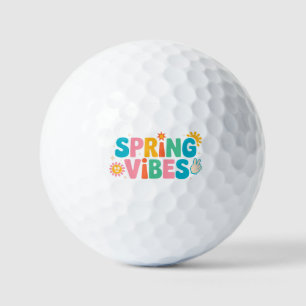 Pelotas De Golf Vibes de primavera - Letras estacionales ampulosas