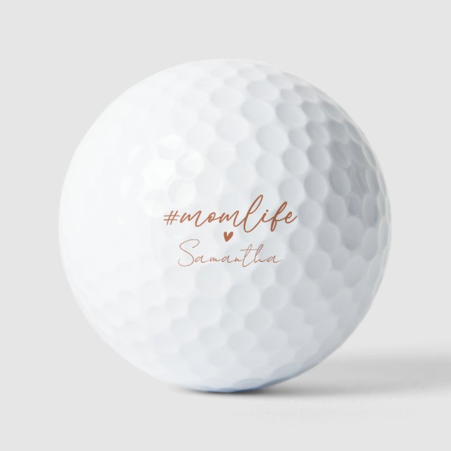 Pelotas De Golf Vida de mamá - Diseño de encanto rústico (Anverso)