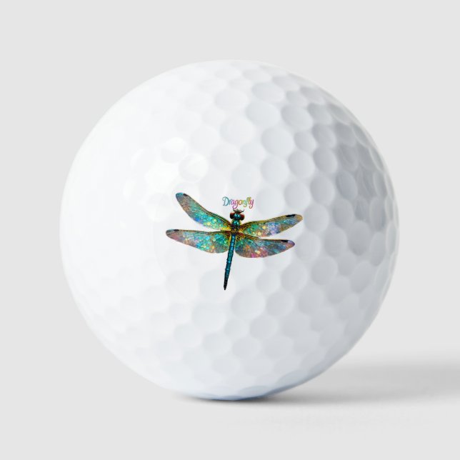 Pelotas De Golf Vidriera Colorida Libélula (Anverso)