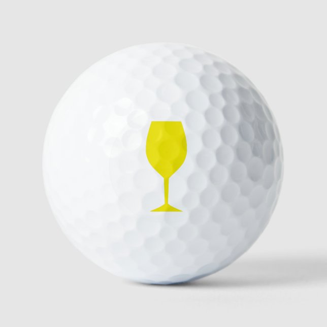 Pelotas De Golf Vidrio amarillo (Anverso)