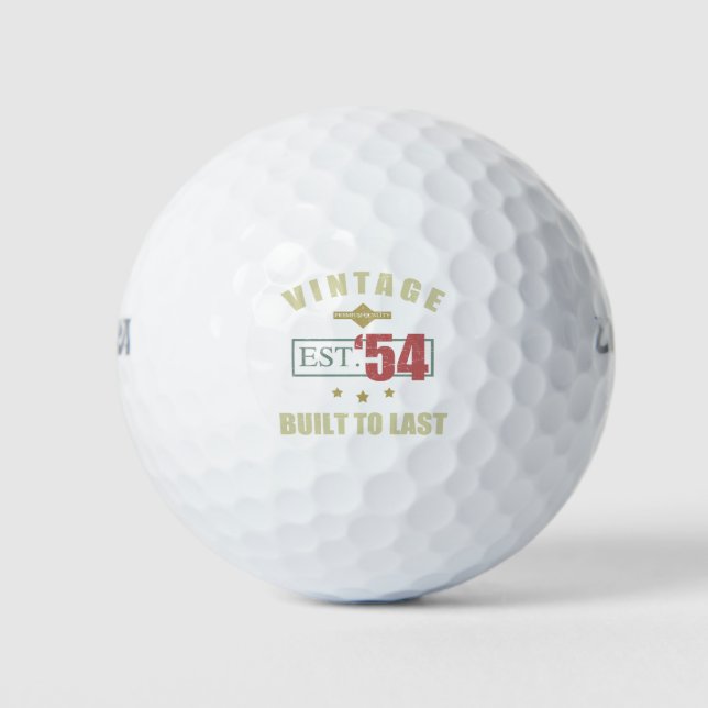 Pelotas De Golf Viejo Est. 1954 70º cumpleaños (Anverso)