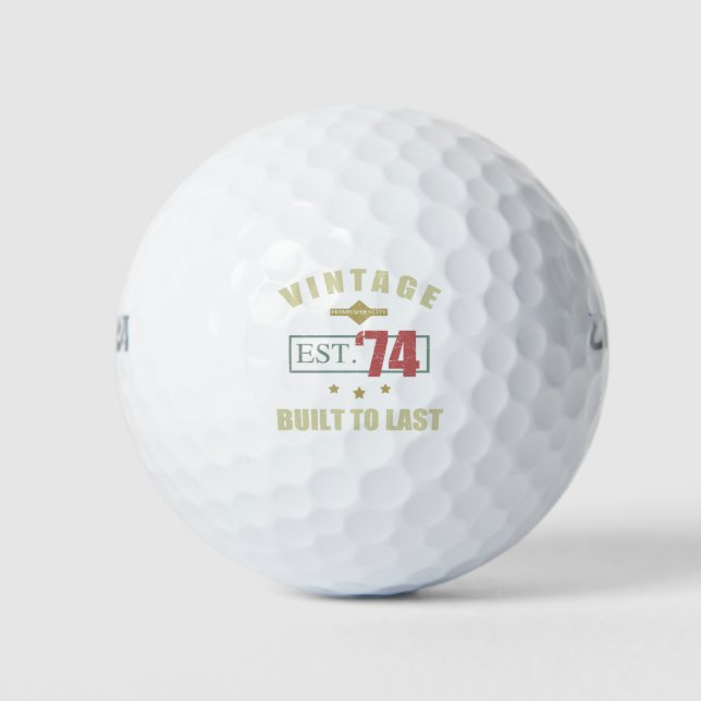Pelotas De Golf Viejo Est. 1974 50 cumpleaños (Anverso)