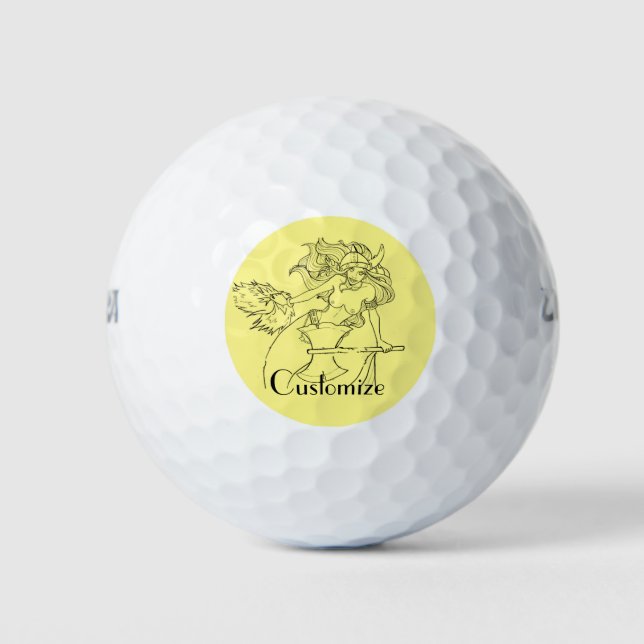 Pelotas De Golf Viking Mermaid Warrior Thunder_Cove (Anverso)