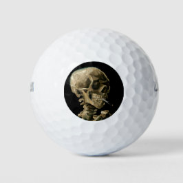 Pelotas De Golf Vincent van Gogh - Calavera con cigarrillo en llam
