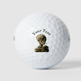 Pelotas De Golf Vincent van Gogh - Calavera con cigarrillo en llam
