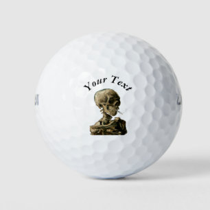 Pelotas De Golf Vincent van Gogh - Calavera con cigarrillo en llam