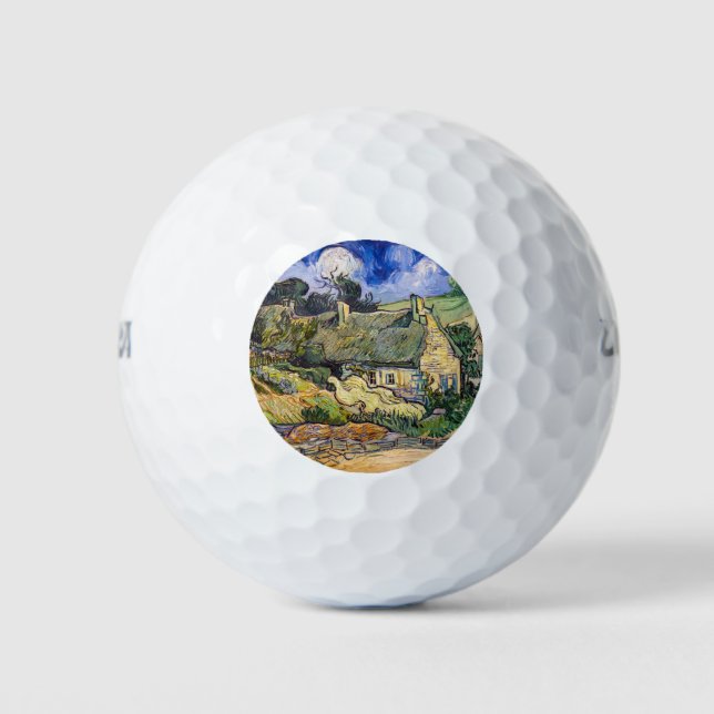 Pelotas De Golf Vincent Van Gogh - Casas de paja en Cordeville (Anverso)