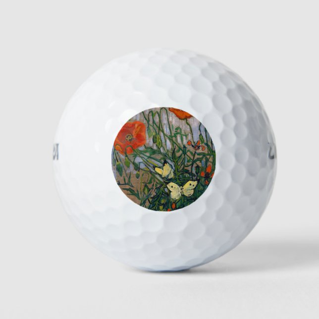 Pelotas De Golf Vincent van Gogh - Mariposas y Papas (Anverso)