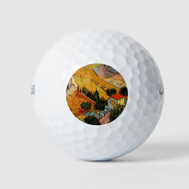 Pelotas De Golf Vincent van Gogh - Paisaje, Casa y Payaso (Anverso)