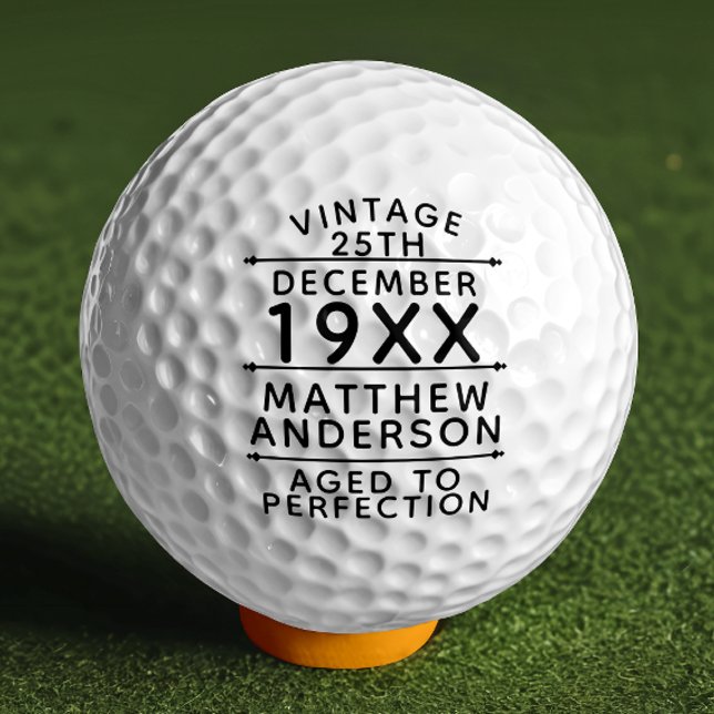 Pelotas De Golf Viñeta personalizada de edad avanzada a perfección (Subido por el creador)
