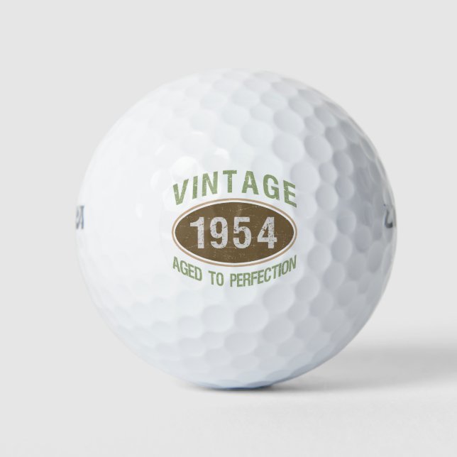 Pelotas De Golf Vintage 1954 70º cumpleaños (Anverso)