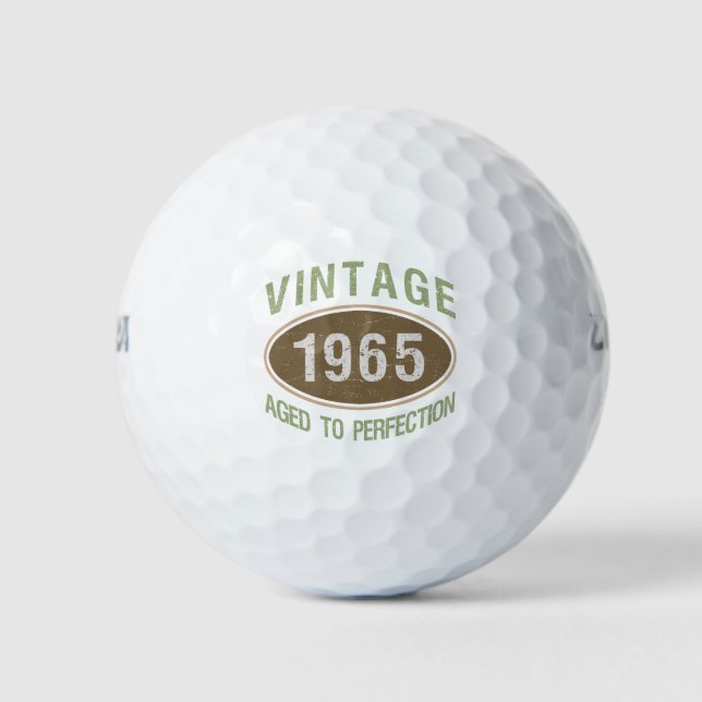Pelotas De Golf Vintage 1965 60º cumpleaños (Anverso)