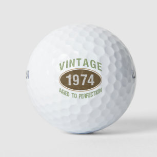Pelotas De Golf Vintage 1974 50º cumpleaños