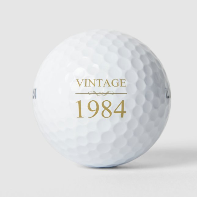 Pelotas De Golf Vintage 1984 40º cumpleaños (Anverso)