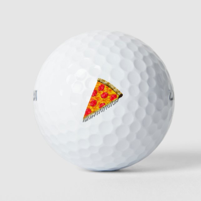 Pelotas De Golf Vintage Ad Pizza Slice (Anverso)
