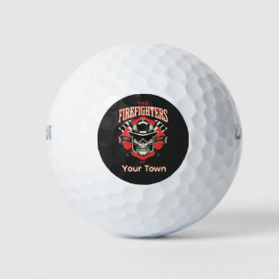 Pelotas De Golf Vintage bomberos de tu vecino, cráneo de capucha