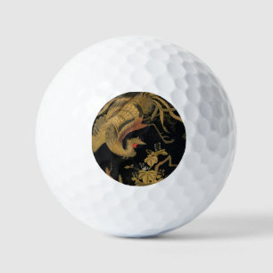 Pelotas De Golf Vintage japonés Phoenix Gold Black Bird